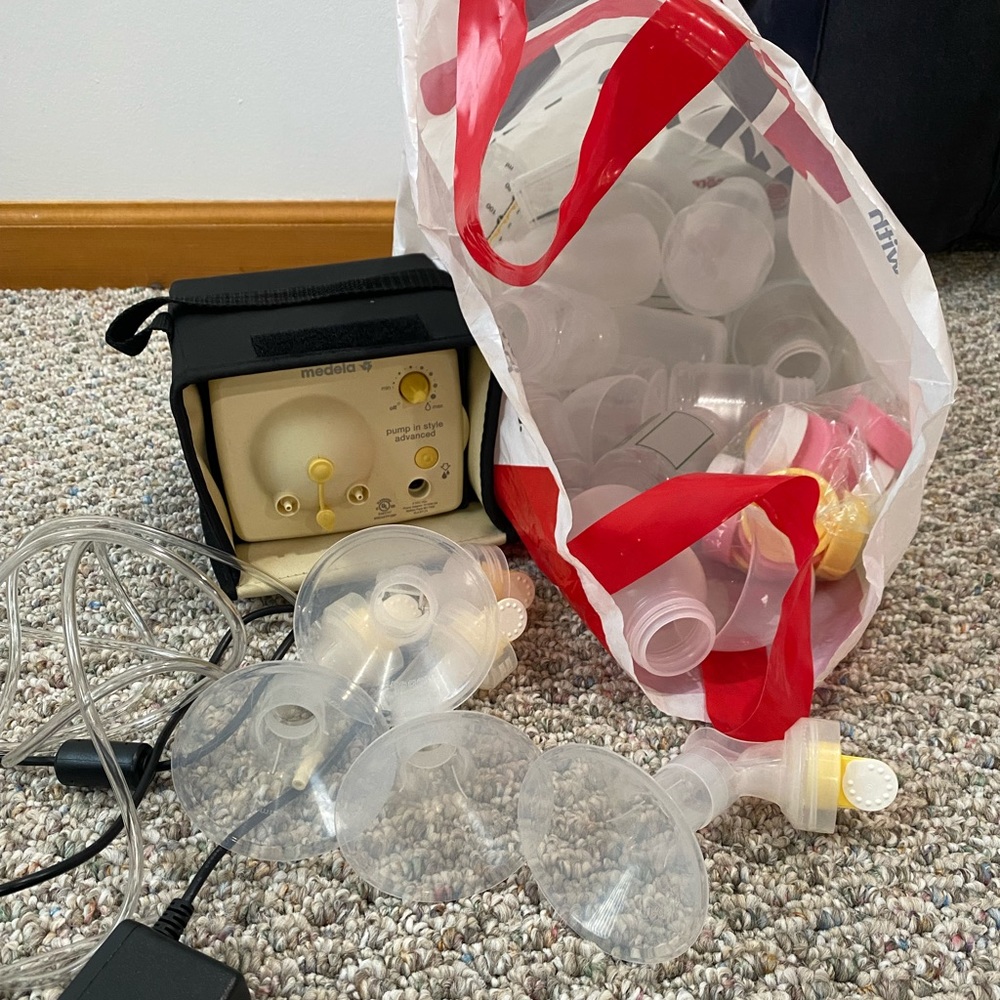 Medela pump and accessories